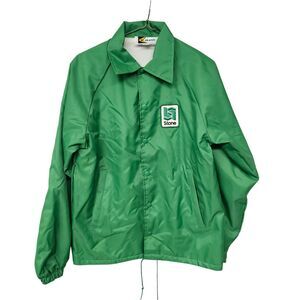 Vintage K Brand 80s Kelly Green Nylon Windbreaker Jacket Small Streetwear